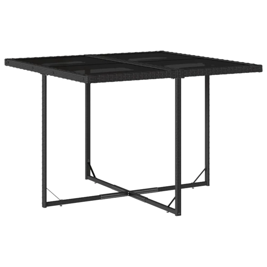Ensemble à manger de jardin 11 pcs coussins noir résine tressée - 4