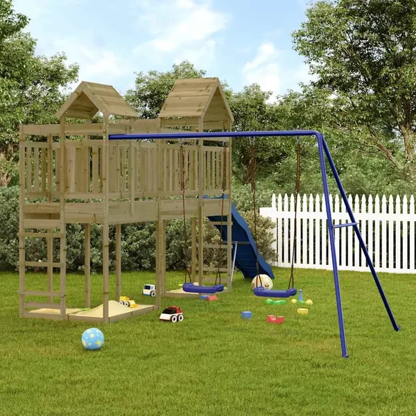 Aire de jeux d'extérieur bois de pin imprégné