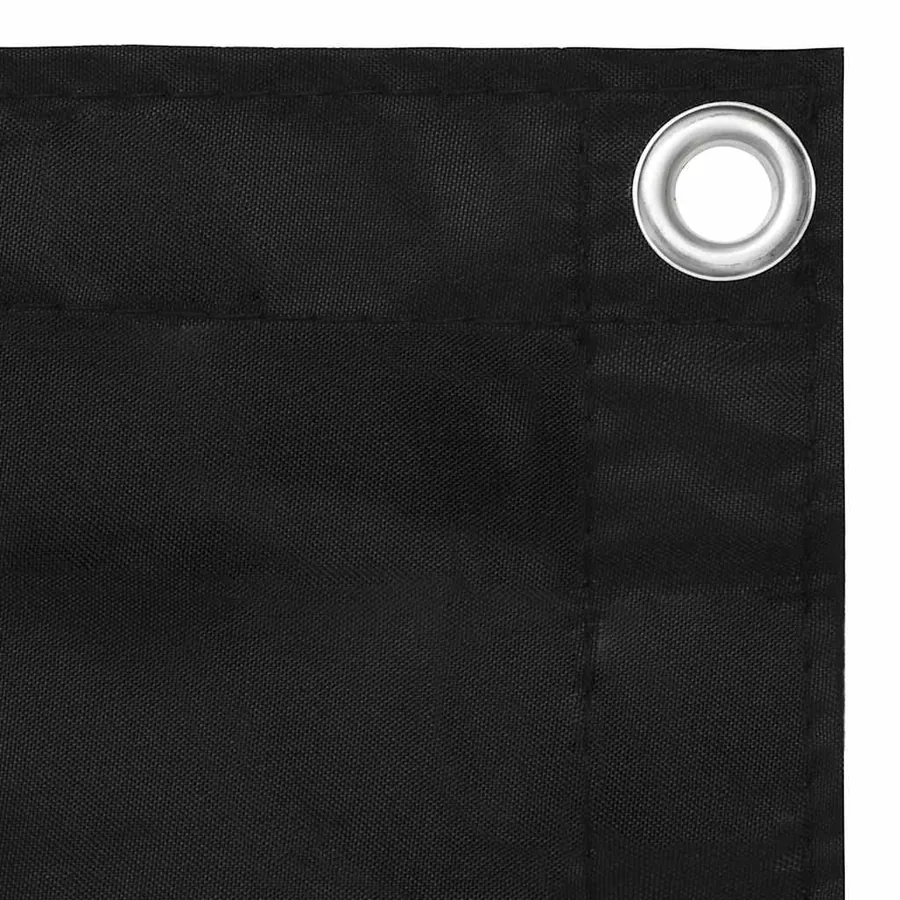 Écran de balcon Noir 90x600 cm Tissu Oxford - 3