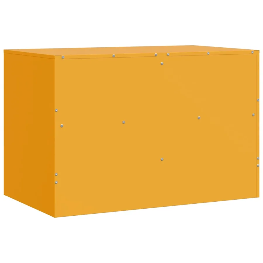Meubles TV 2 pcs jaune moutarde 67x39x44 cm acier - 9