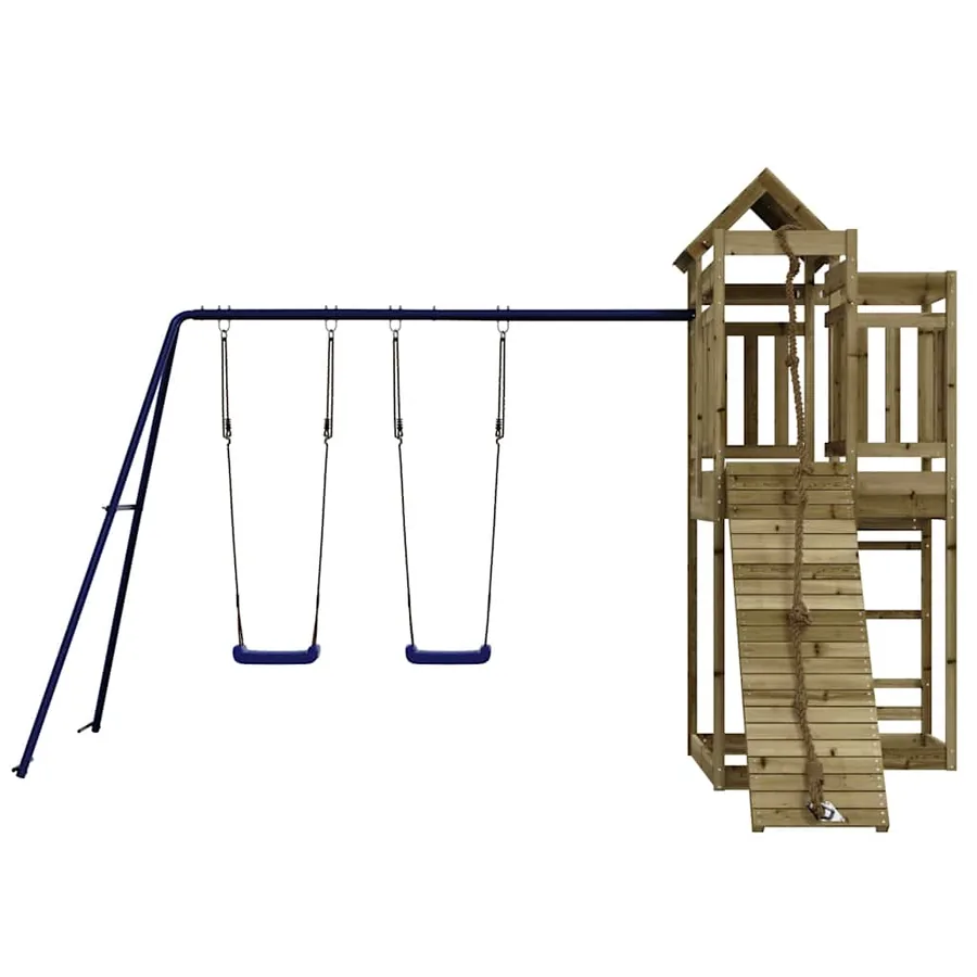 Aire de jeux d'extérieur bois de pin imprégné - 4
