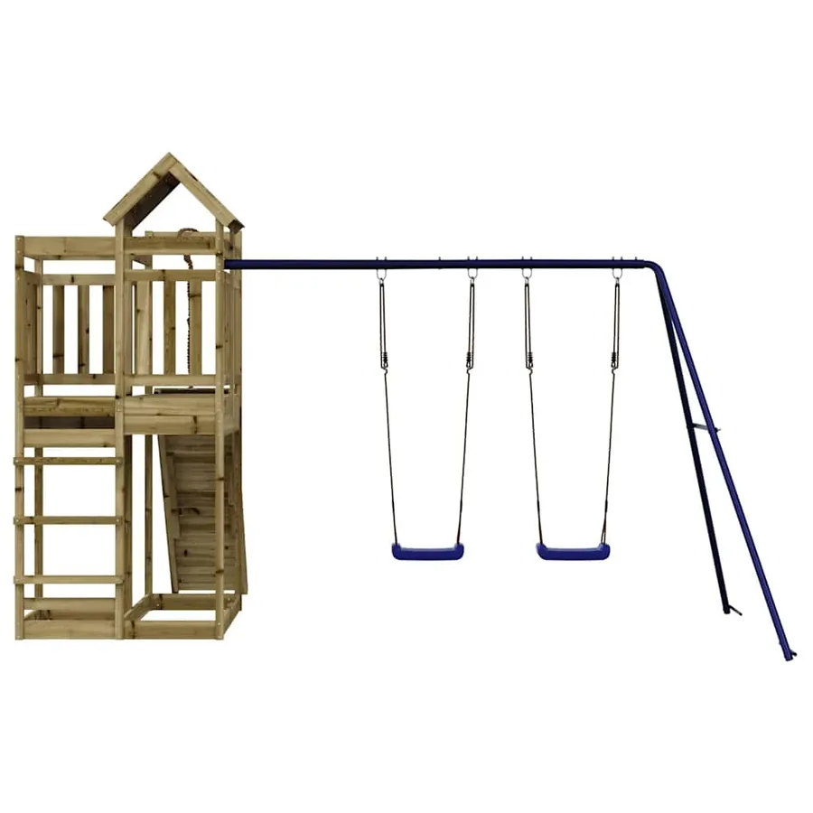 Aire de jeux d'extérieur bois de pin imprégné - 5