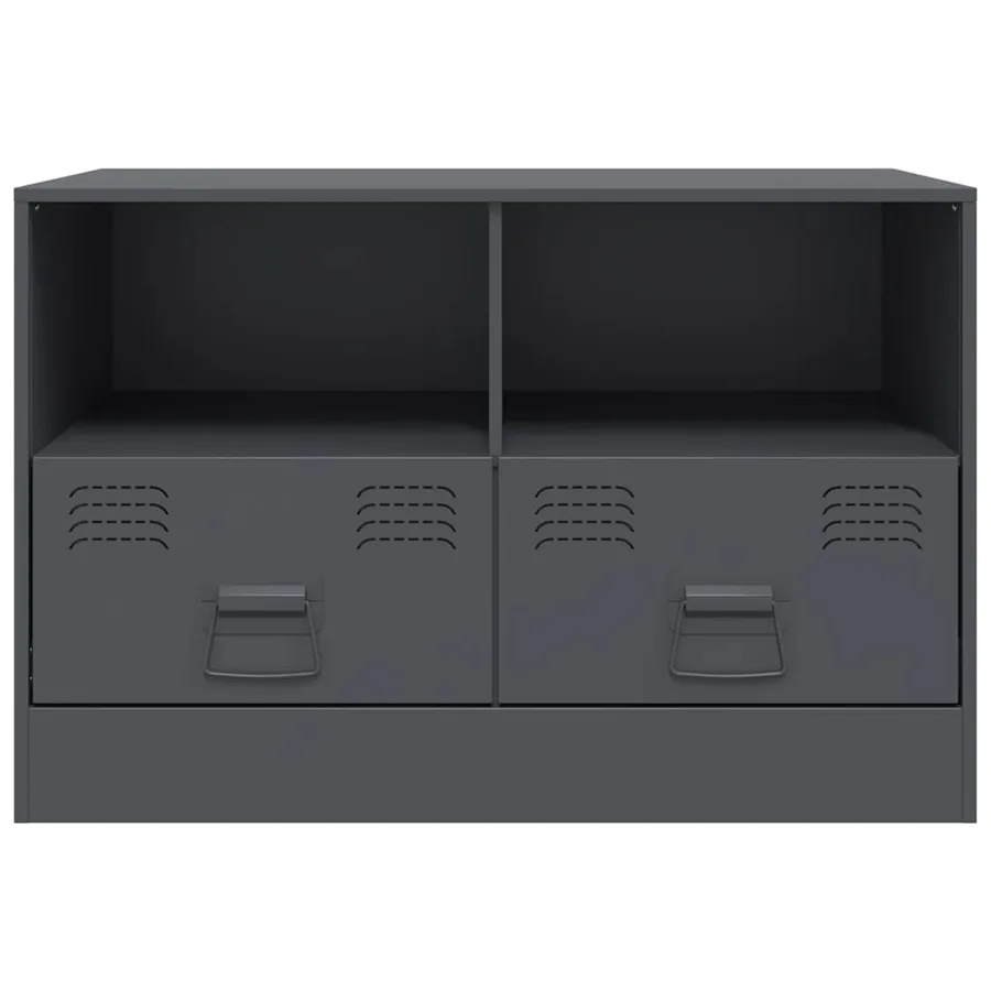 Meubles TV 2 pcs anthracite 67x39x44 cm acier - 5