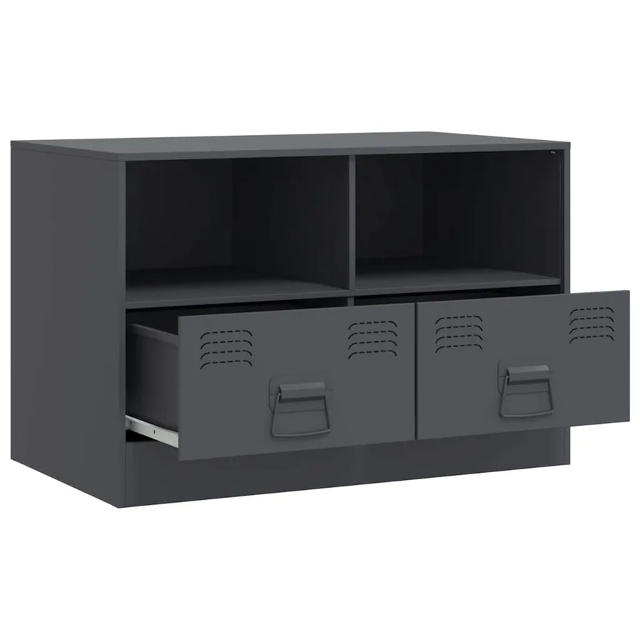 Meubles TV 2 pcs anthracite 67x39x44 cm acier - 6