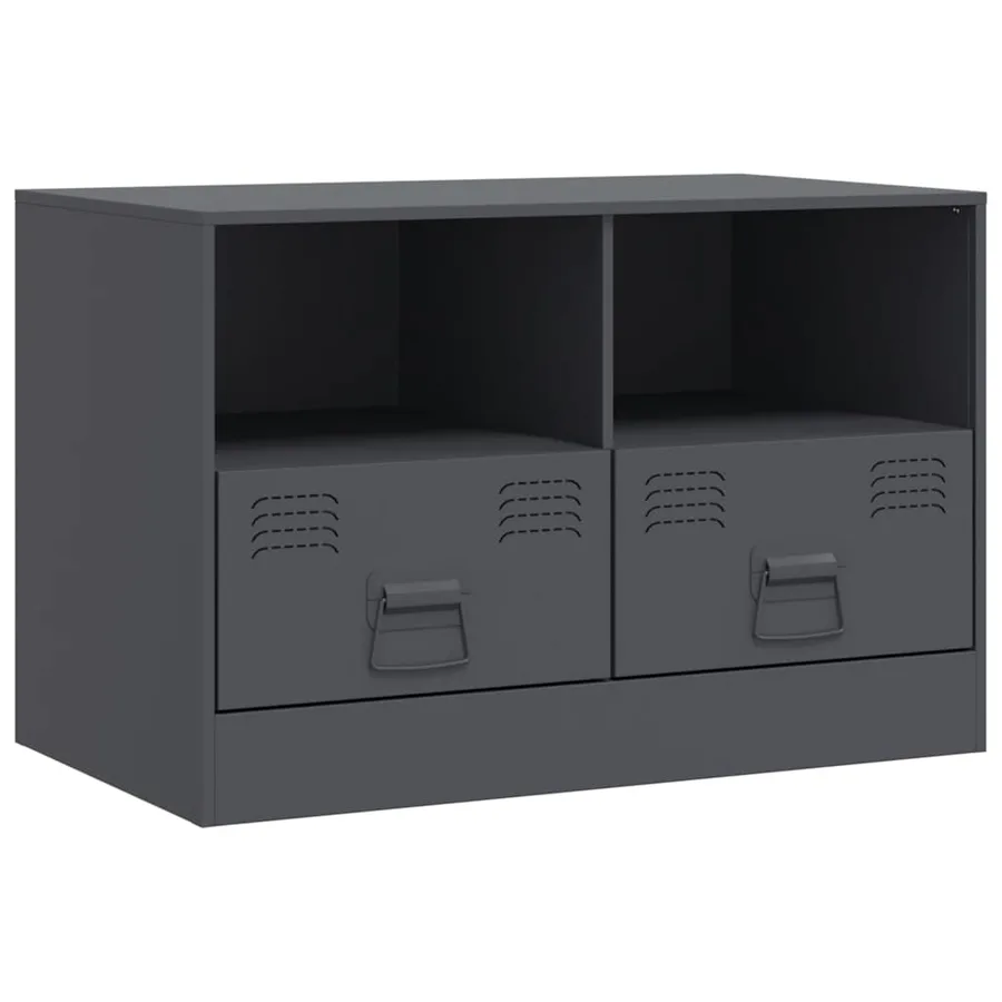 Meubles TV 2 pcs anthracite 67x39x44 cm acier - 7