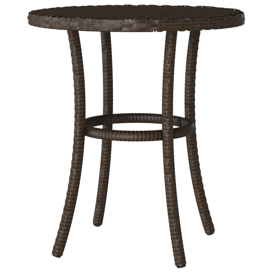 Ensemble de bistro 3 pcs avec coussins marron résine tressée - 9