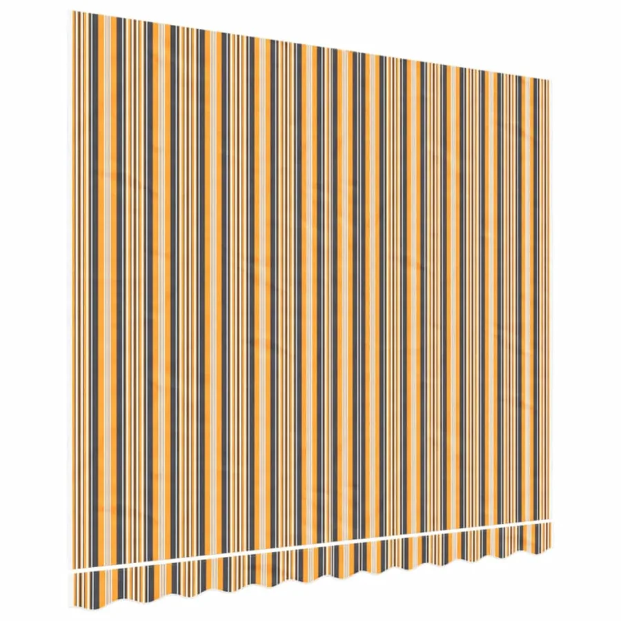 Tissu de remplacement pour auvent orange et noir 3x2,5 m polyester - 2