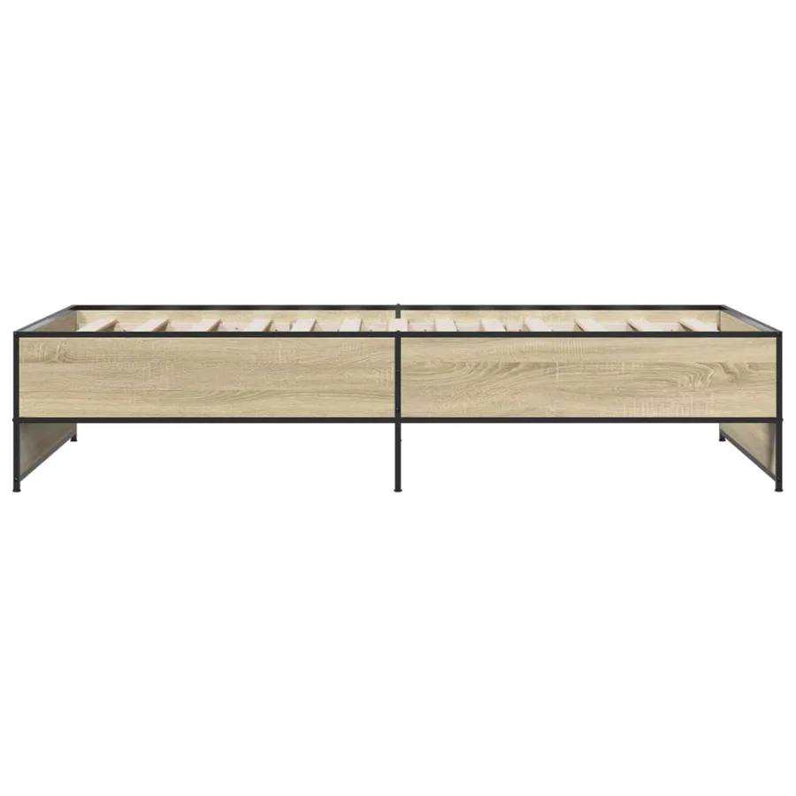 Cadre de lit sans matelas chêne sonoma 75x190 cm - 5