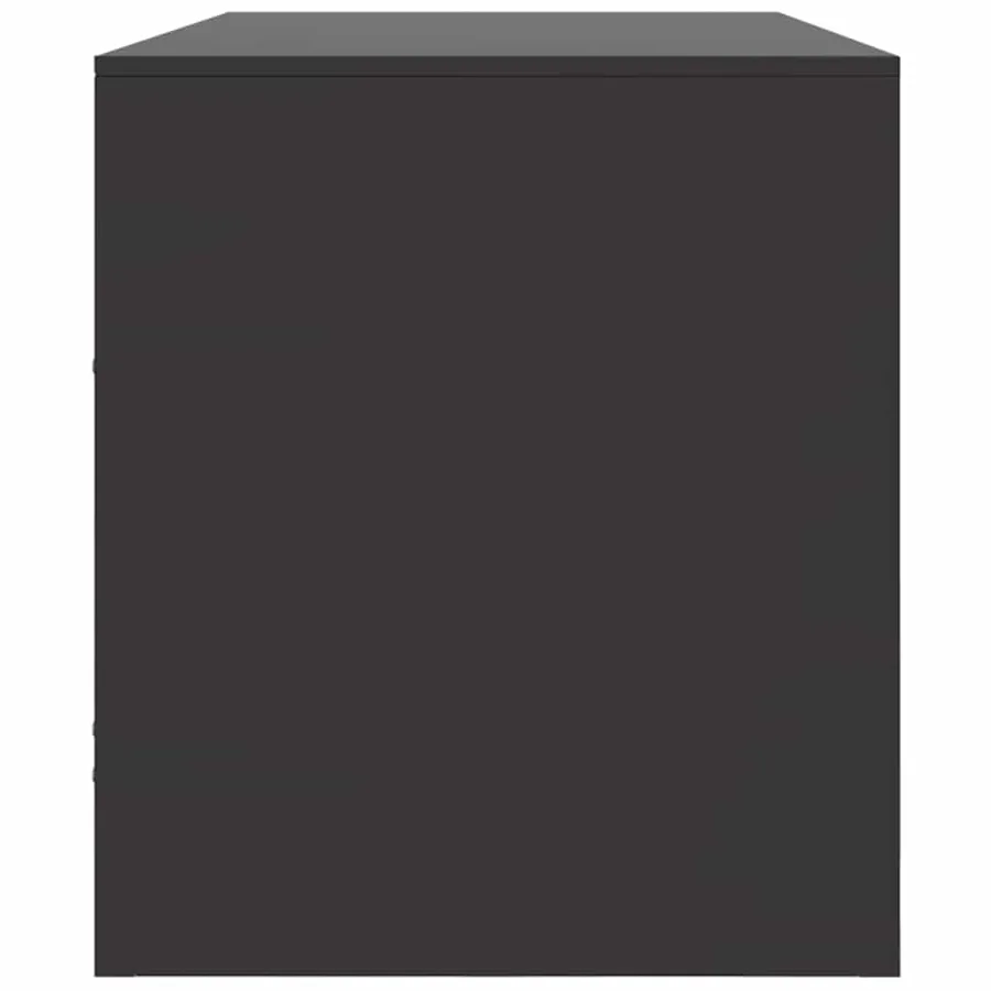 Meuble TV noir 99x39x44 cm acier - 8