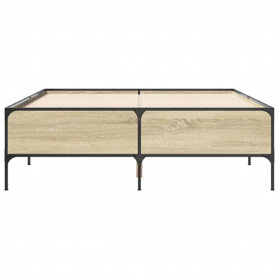 Cadre de lit sans matelas chêne sonoma 120x190 cm - 4