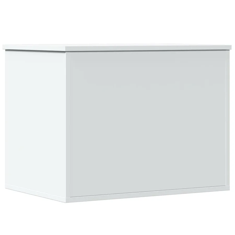 Boîte de rangement blanc 60x42x46 cm bois d'ingénierie - 2