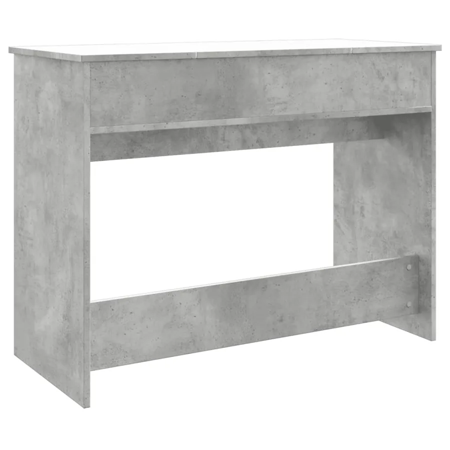 Coiffeuse avec miroir gris béton 100x45x76 cm - 7
