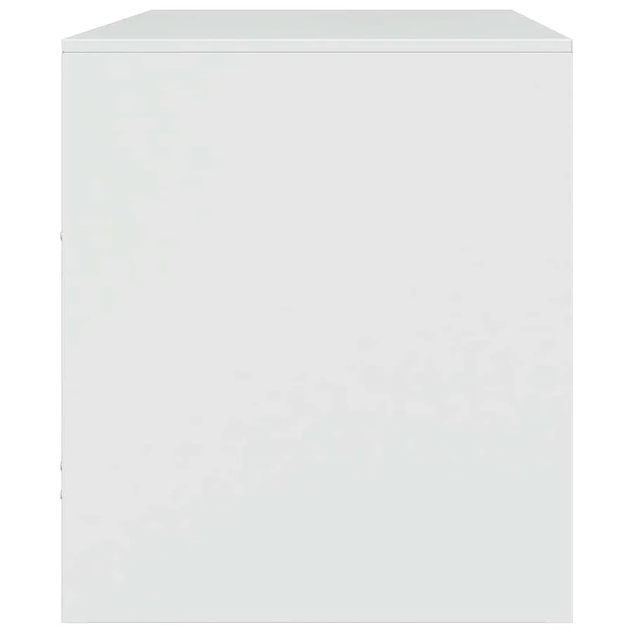Meubles TV 2 pcs blanc 67x39x44 cm acier - 8