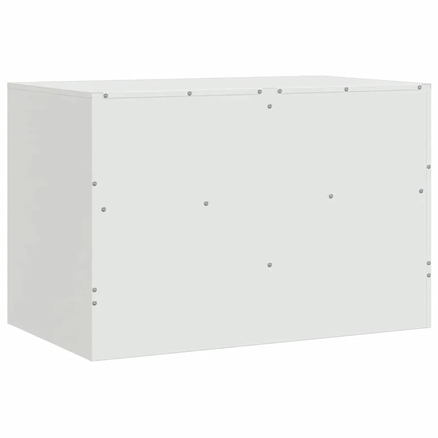 Meubles TV 2 pcs blanc 67x39x44 cm acier - 9