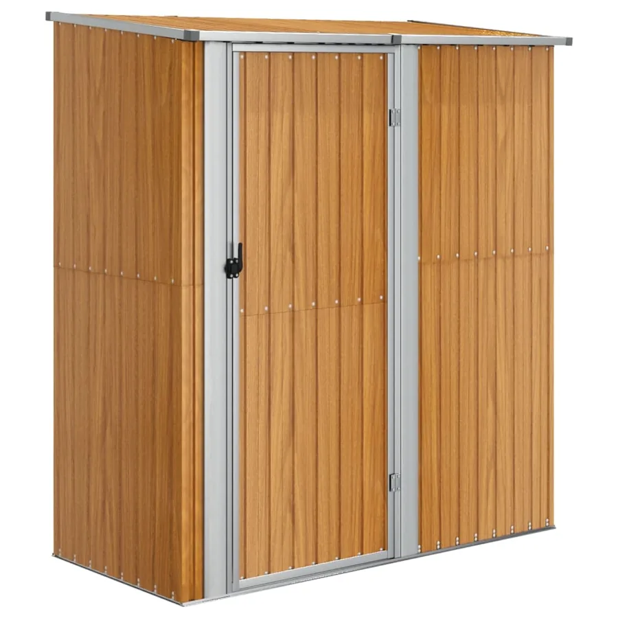 Abri de jardin 180,5 x 97 x 209,5 cm Acier galvanisé Aspect bois - 2