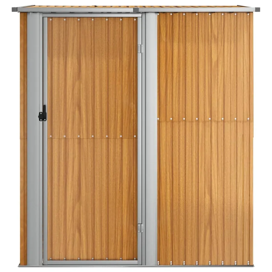 Abri de jardin 180,5 x 97 x 209,5 cm Acier galvanisé Aspect bois - 3