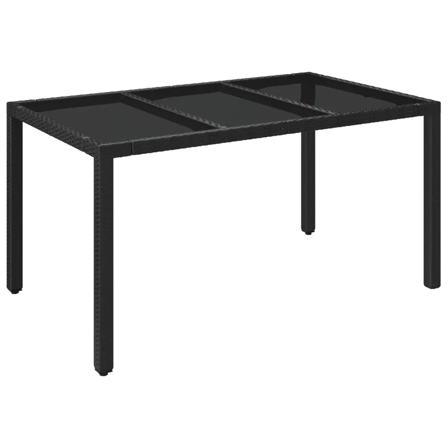 Ensemble à manger de jardin coussins 5pcs Noir Résine tressée - 4