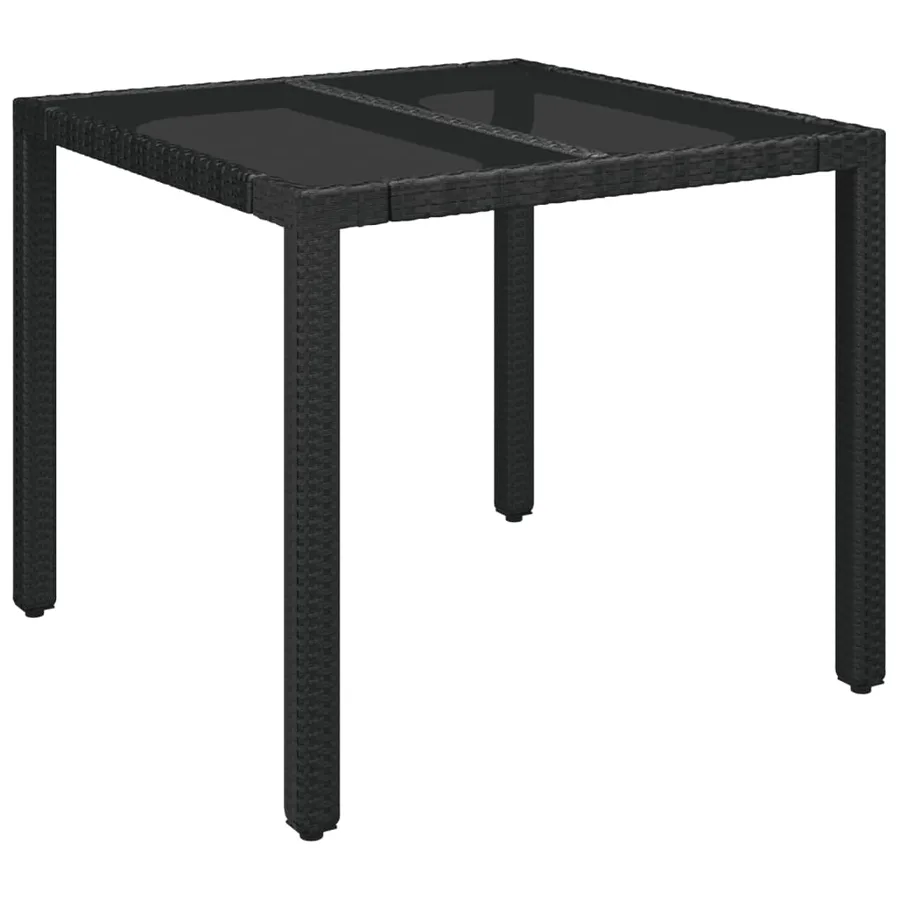 Ensemble à manger de jardin avec coussins 3 pcs Noir - 4
