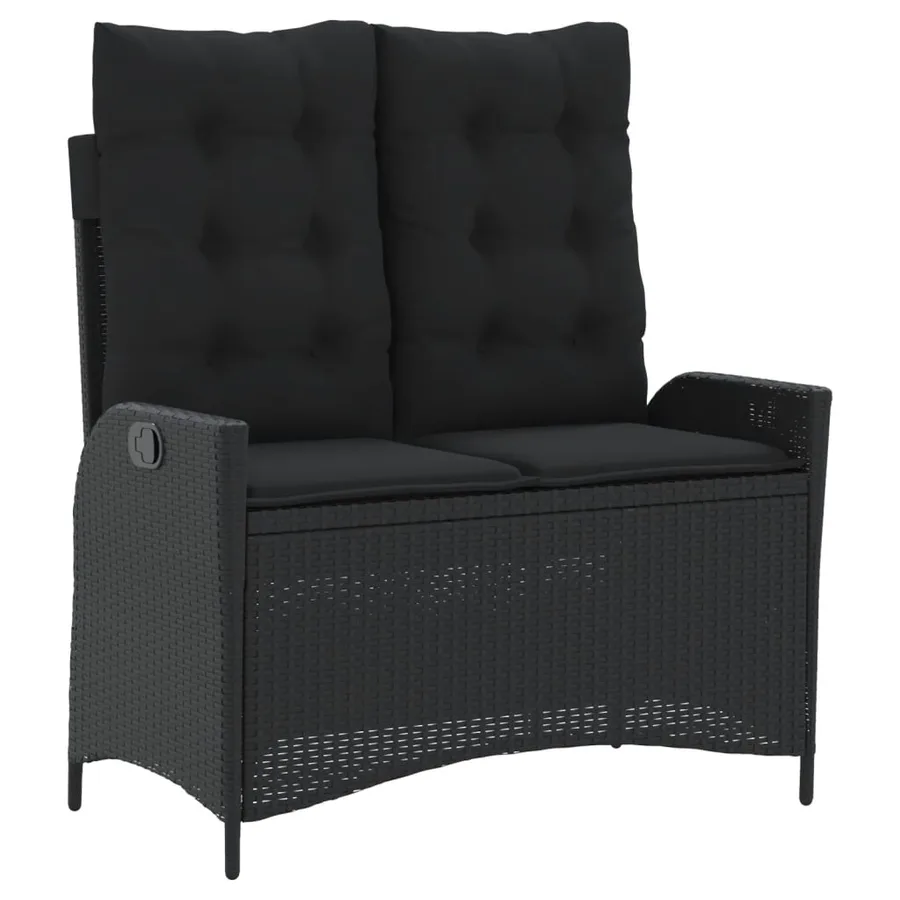 Ensemble à manger de jardin 4 pcs avec coussins noir - 4