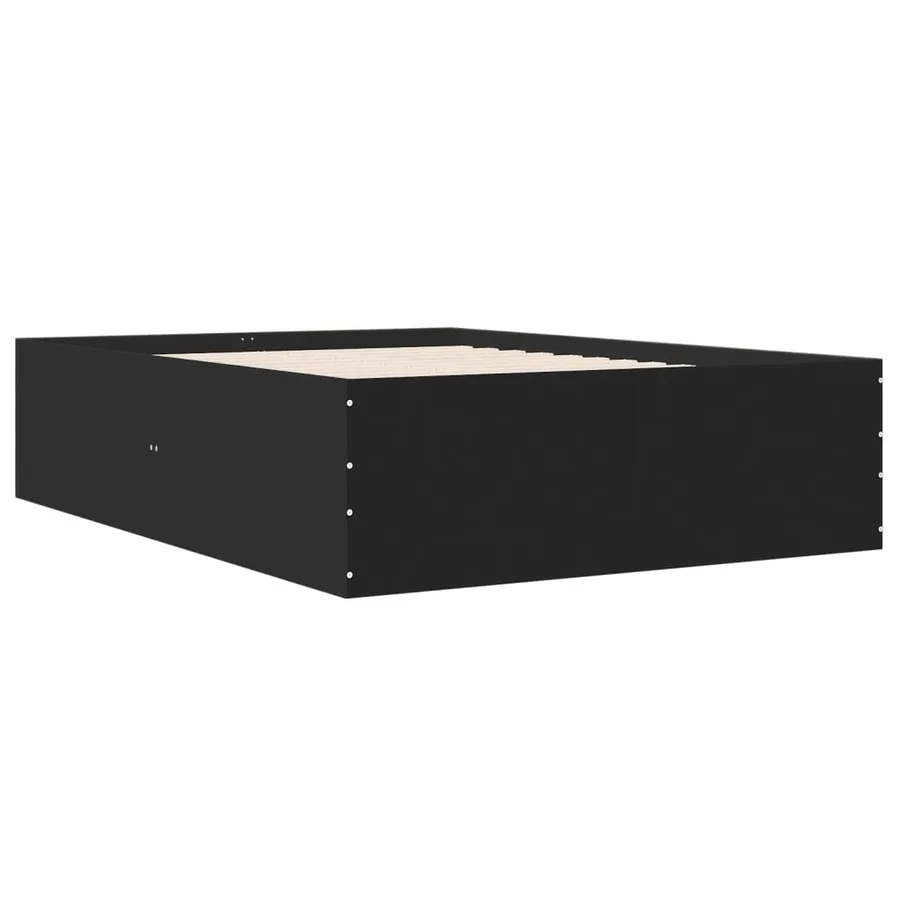 Cadre de lit sans matelas noir 140x200 cm - 3