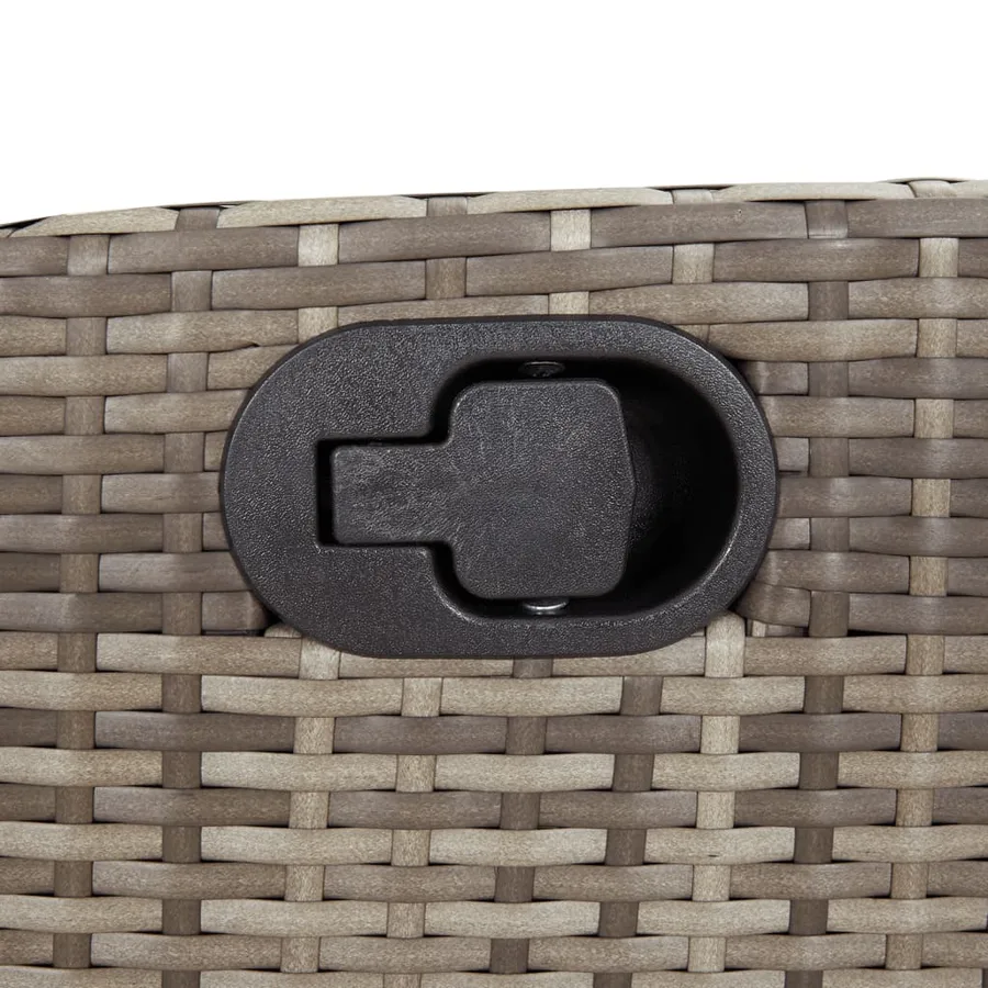 Ensemble à manger de jardin et coussins 7 pcs gris rotin - 8