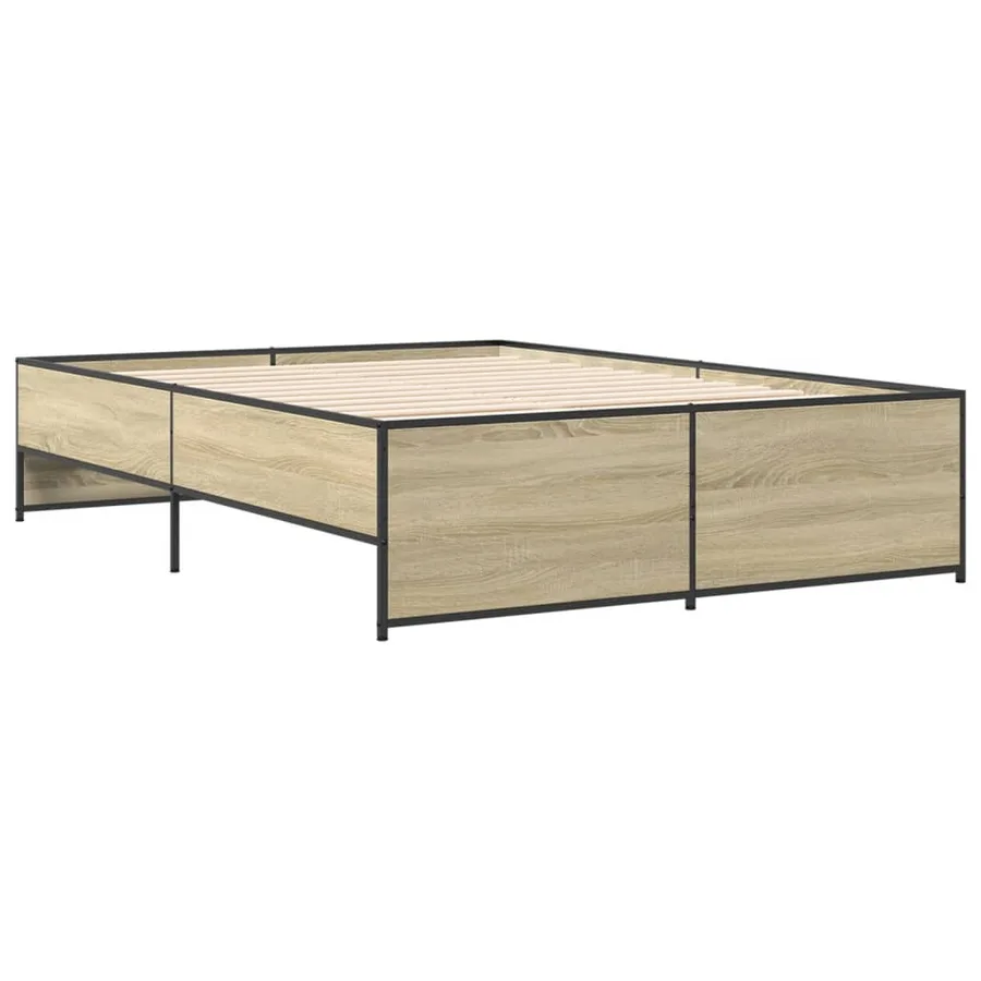 Cadre de lit sans matelas chêne sonoma 120x200 cm - 3