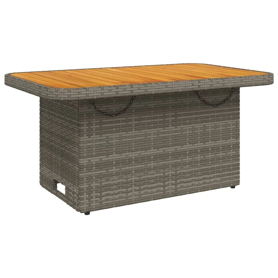 Ensemble à manger jardin 4pcs et coussins Gris Résine tressée - 3
