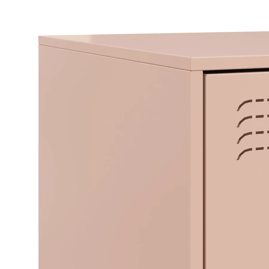 Tables de chevet 2 pcs rose 34,5x39x62 cm acier - 10