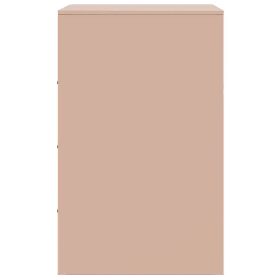 Tables de chevet 2 pcs rose 34,5x39x62 cm acier - 8