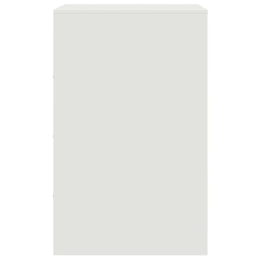 Tables de chevet 2 pcs blanc 34,5x39x62 cm acier - 8