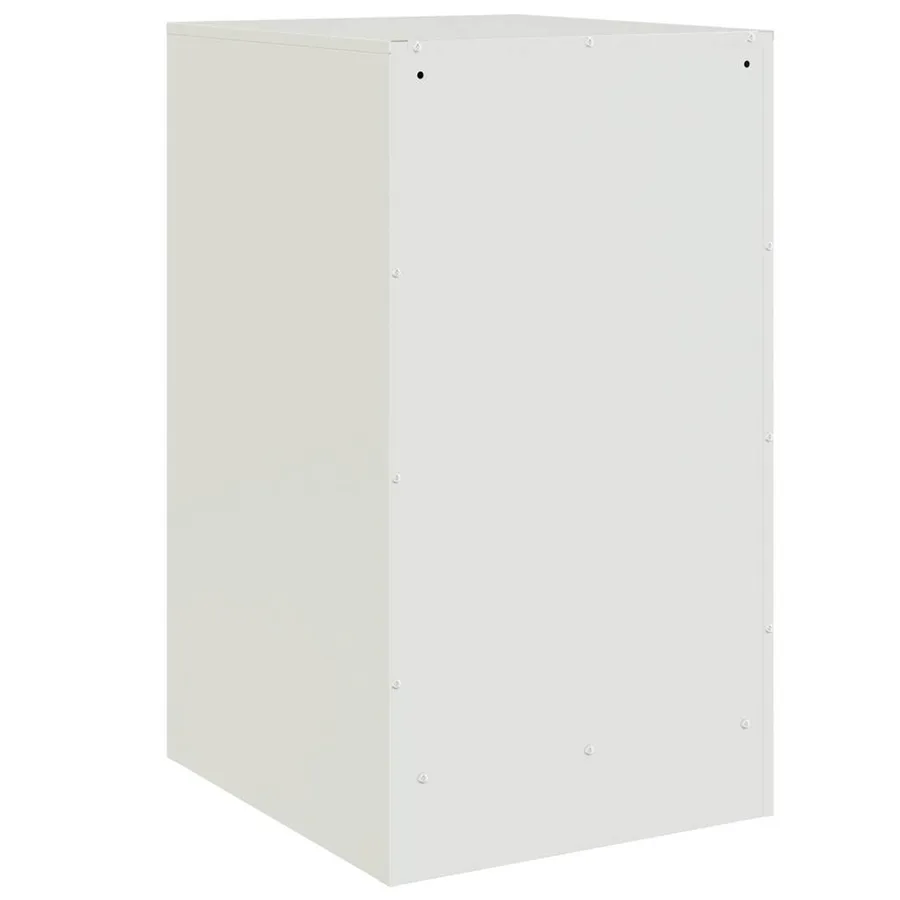 Tables de chevet 2 pcs blanc 34,5x39x62 cm acier - 9
