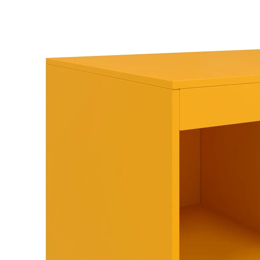 Buffet jaune moutarde 67x39x95 cm acier - 10