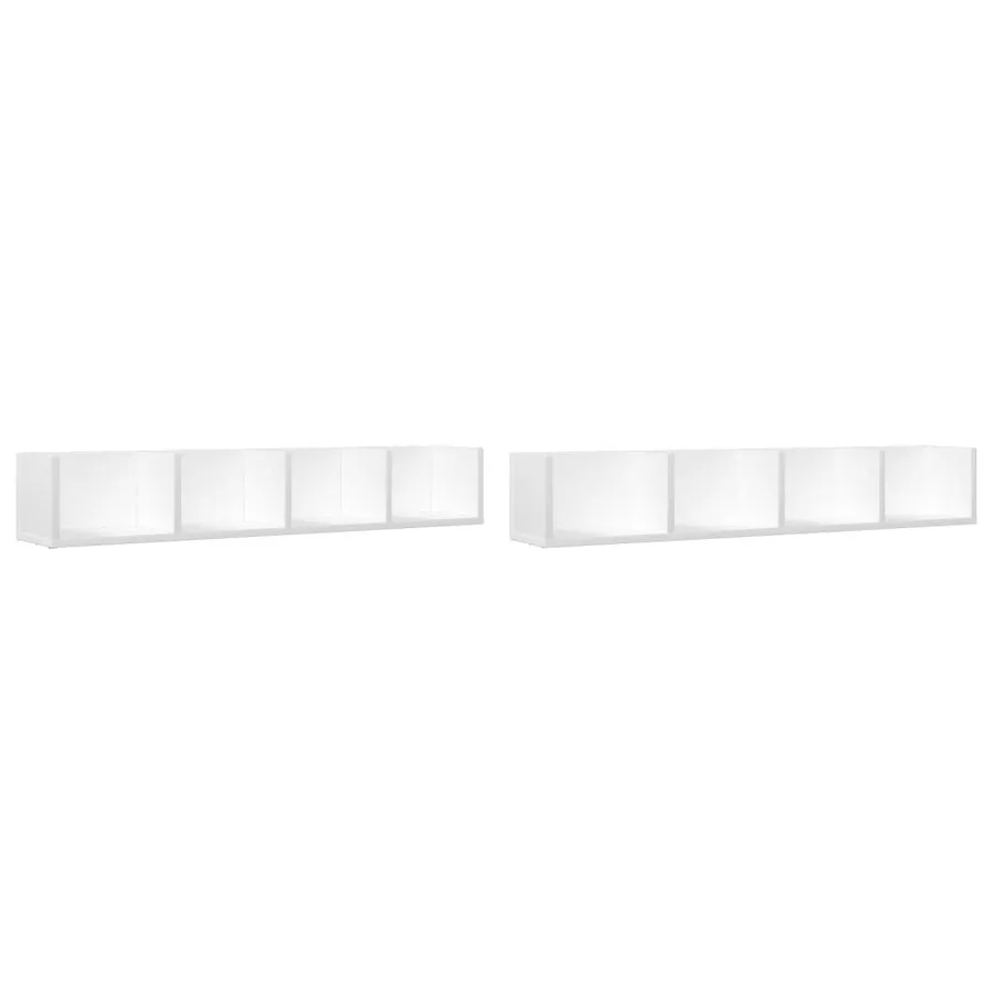 Armoires murales 2 pcs blanc 99x18x16,5 cm bois d'ingénierie - 2