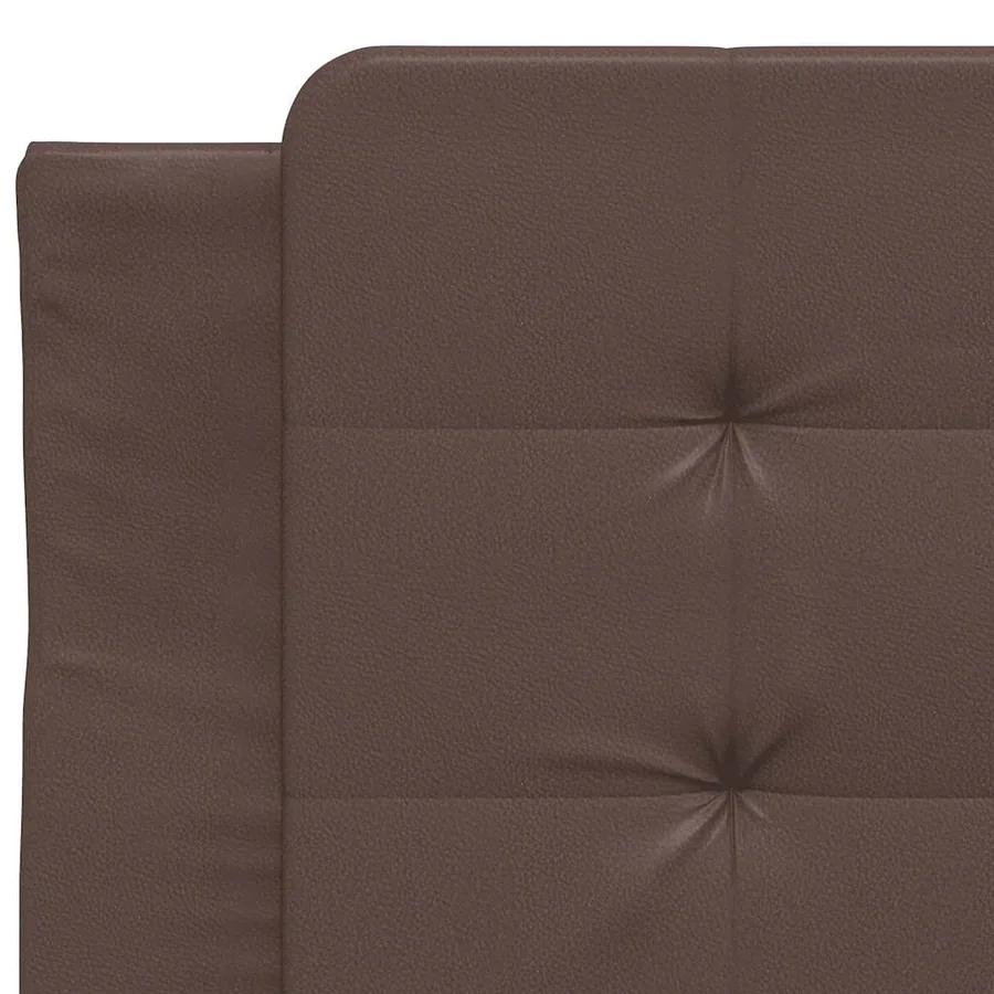 Cadre de lit sans matelas Zadar marron 80x200 cm similicuir - 10