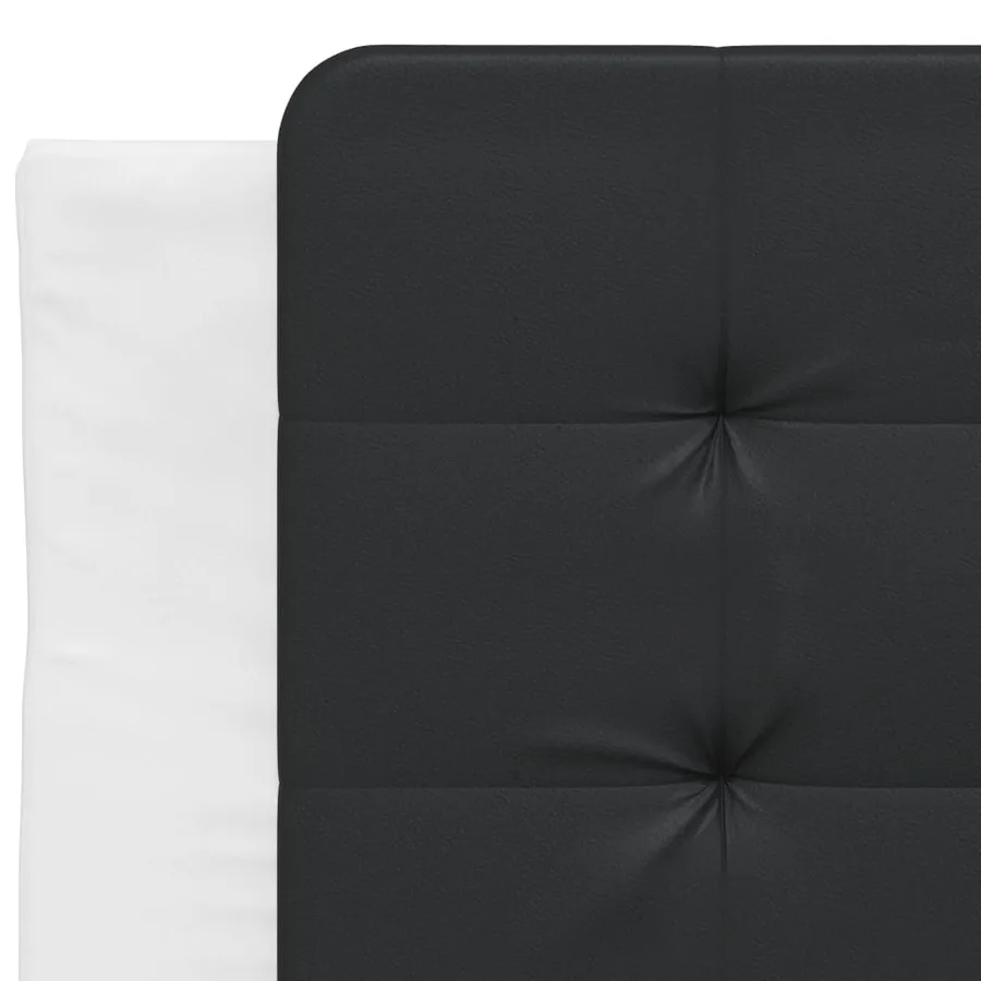 Cadre de lit avec LED sans matelas Zadar blanc et noir 80x200 cm - 11