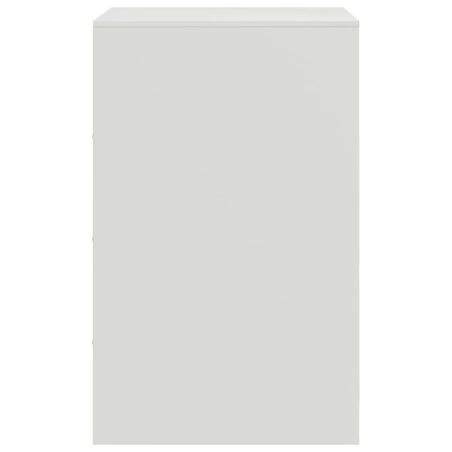 Table de chevet blanc 34,5x39x62 cm acier - 8