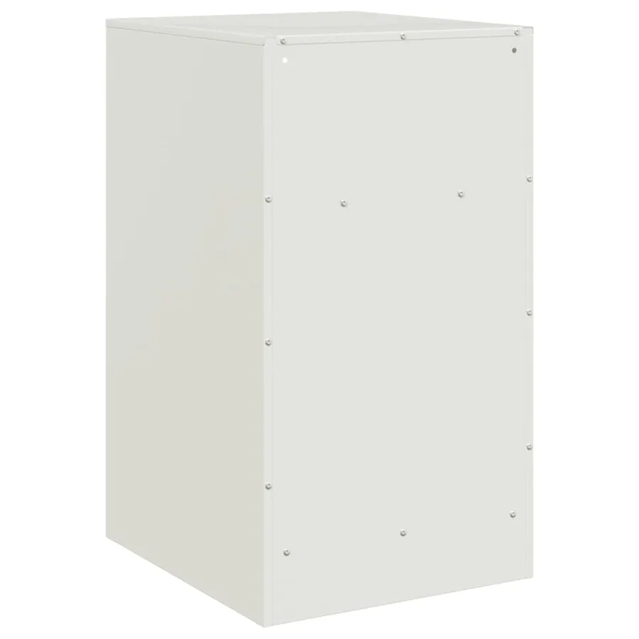 Table de chevet blanc 34,5x39x62 cm acier - 9