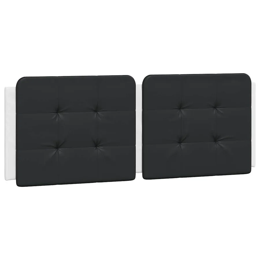 Cadre de lit sans matelas Zadar blanc et noir 140x200 cm similicuir - 8