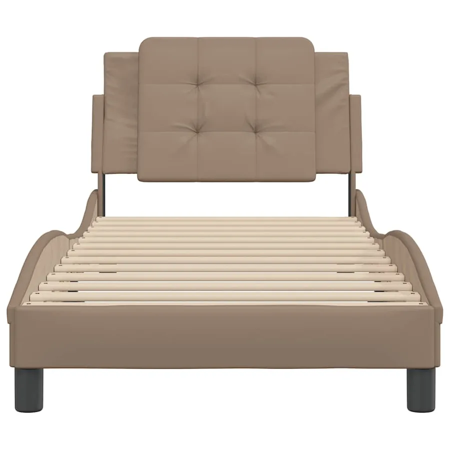 Cadre de lit sans matelas Zadar cappuccino 80x200 cm similicuir - 4