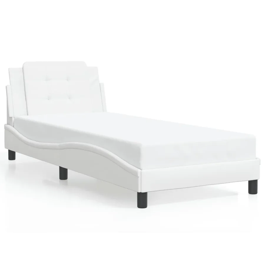 Cadre de lit avec LED sans matelas Zadar blanc 80x200 cm - 5