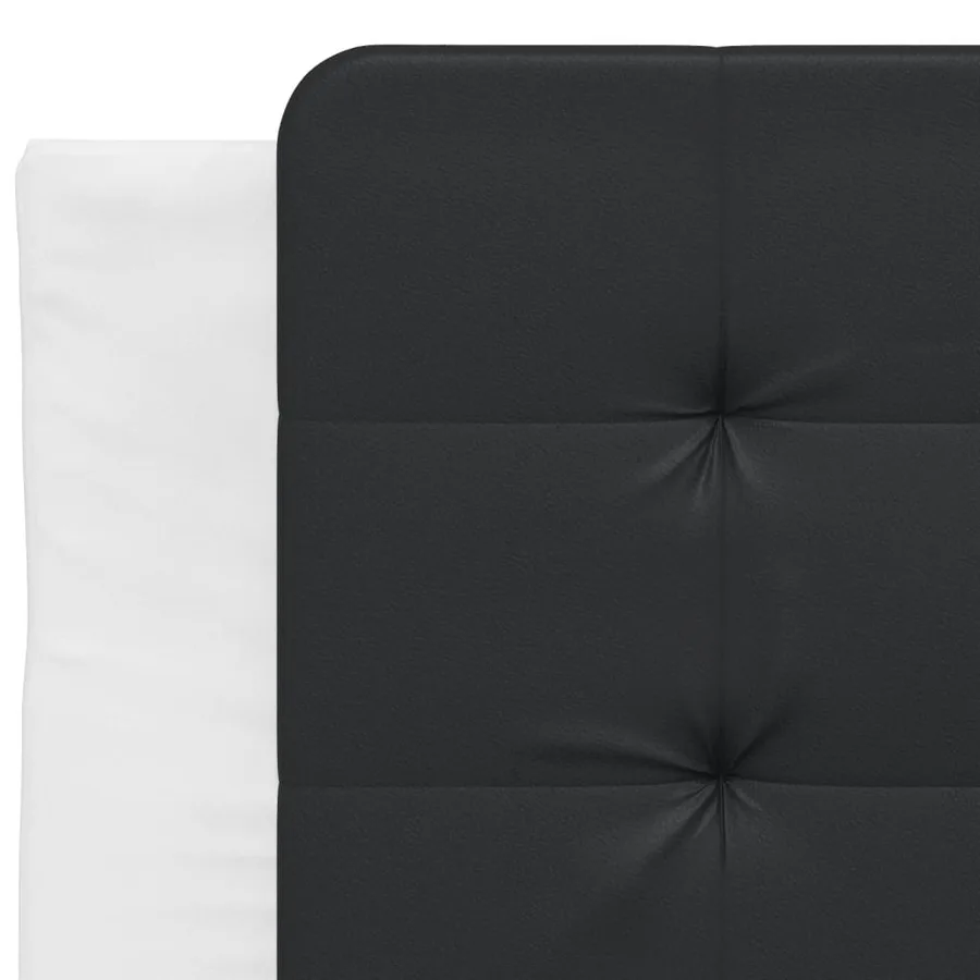 Cadre de lit avec LED sans matelas Zadar blanc et noir 90x190 cm - 11