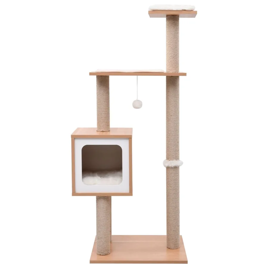 Arbre à chat avec tapis à gratter en sisal 123 cm - 2