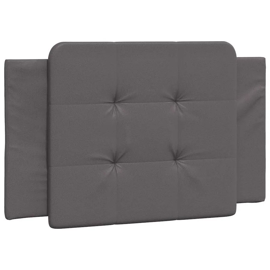 Cadre de lit sans matelas Zadar gris 90x200 cm similicuir - 8