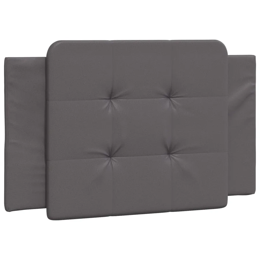 Cadre de lit sans matelas Zadar gris 90x190 cm similicuir - 5