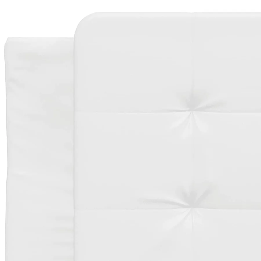 Cadre de lit sans matelas Zadar blanc 90x190 cm similicuir - 10