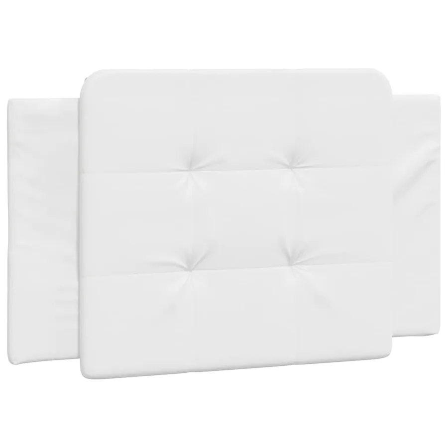 Cadre de lit sans matelas Zadar blanc 90x190 cm similicuir - 8
