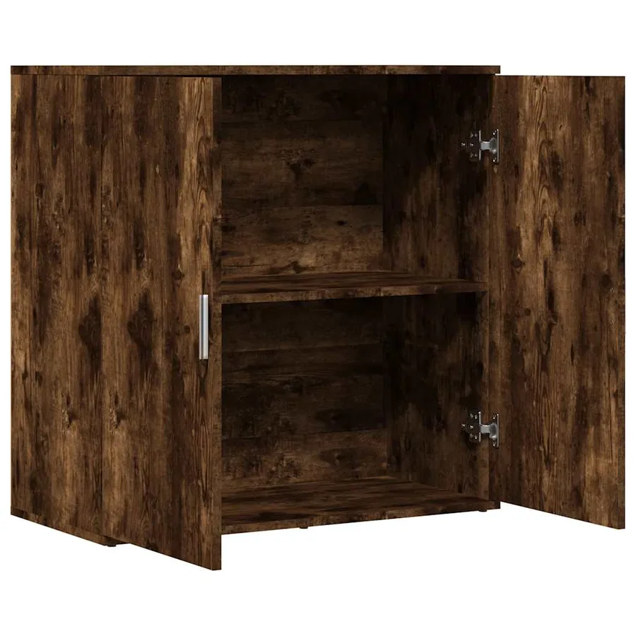 Buffet chêne fumé 79x38x80 cm bois d'ingénierie - 6