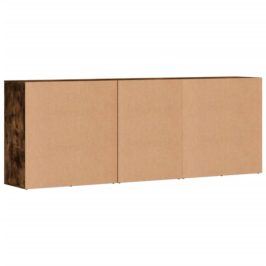 Buffets 3 pcs Chêne fumé Bois d'ingénierie - 6