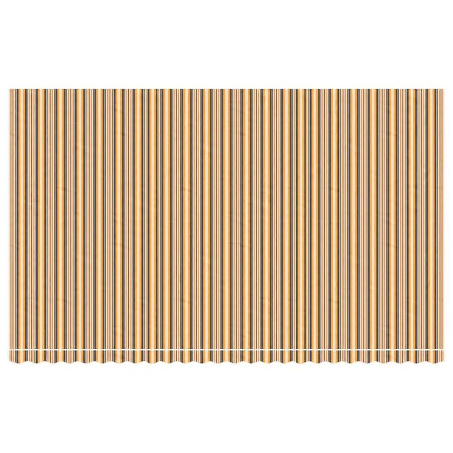 Tissu de remplacement pour auvent orange et noir 6x3,5 m polyester - 3