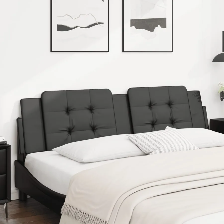 Coussin de tête de lit Zadar noir 180 cm similicuir